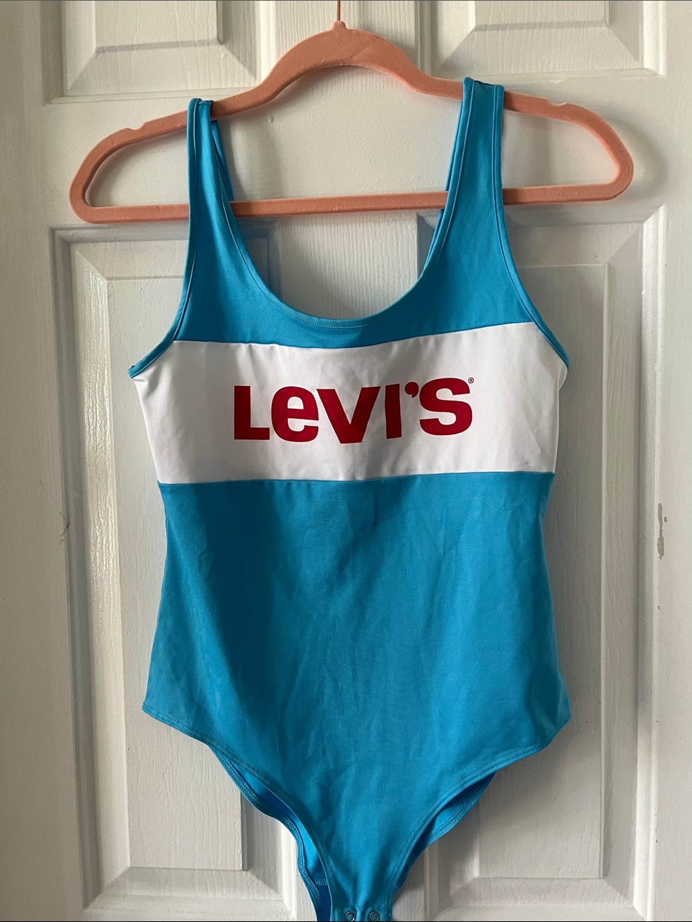 Levi's Turquoise and White Logo Kids One-Piece